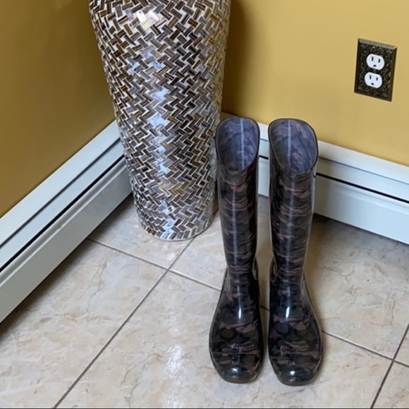 Coach Rain Boots Camo